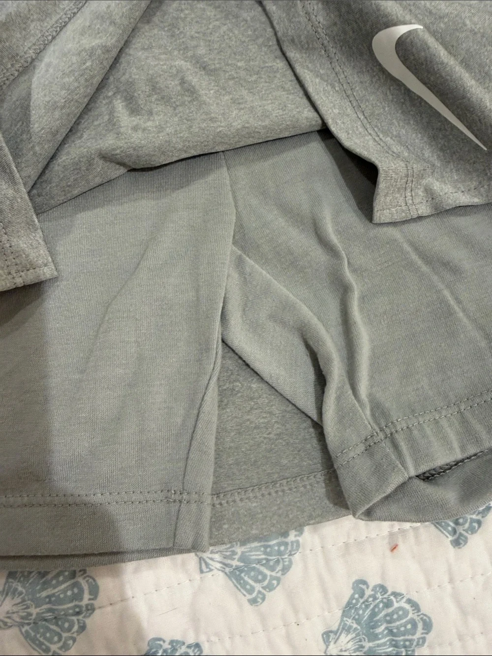 Nike Gray Girls' Athletic Skort with White Swoosh girls size 6x